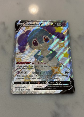 Pokemon Indeedee V SV114/122 Shining Fates Shiny Vault Holo Shiny rare V 2021