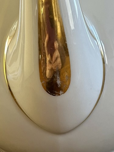 Antike Haviland Limoges Teekanne Kaffeekanne H&Co Weißgoldrand - Bild 6 von 23