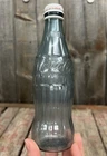 RARE Vintage 70s 10Oz Embossed Coca-Cola Blue Plastic Bottle Hobbleskirt Design