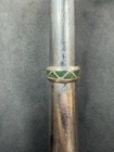 5.5g VTG Navajo Sterling Silver 925 Turquoise Inlay Ring Size 6.75 Jewelry Lot C