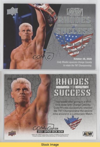2021 Upper Deck AEW All Elite Wrestling to Success Silver Cody Rhodes READ 00jz - Picture 3 of 3