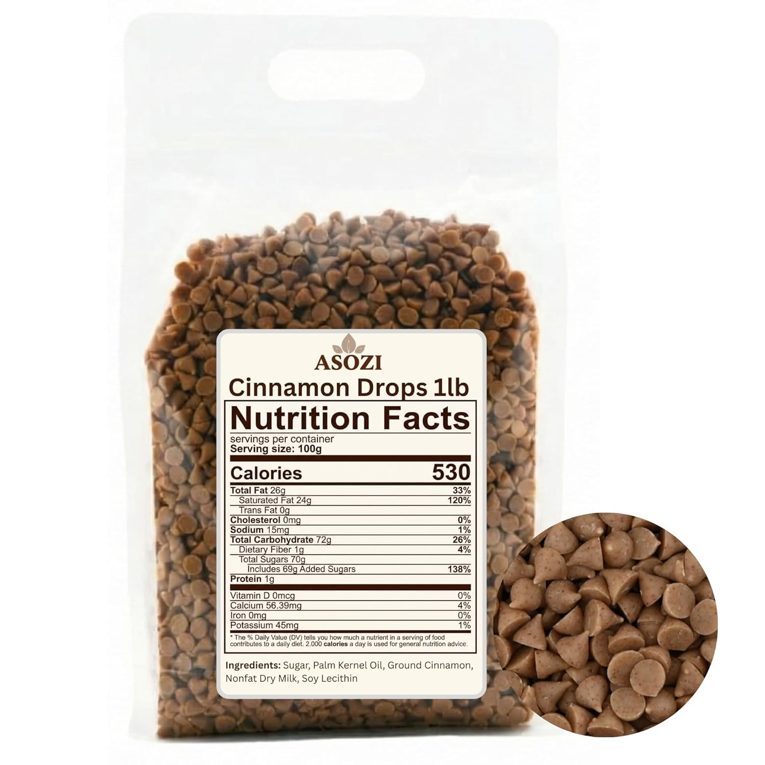 Cinnamon Chips for Baking 1Lb- Cinnamon Flavored Drops for B