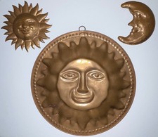 Piatti in rame sole e luna da appendere