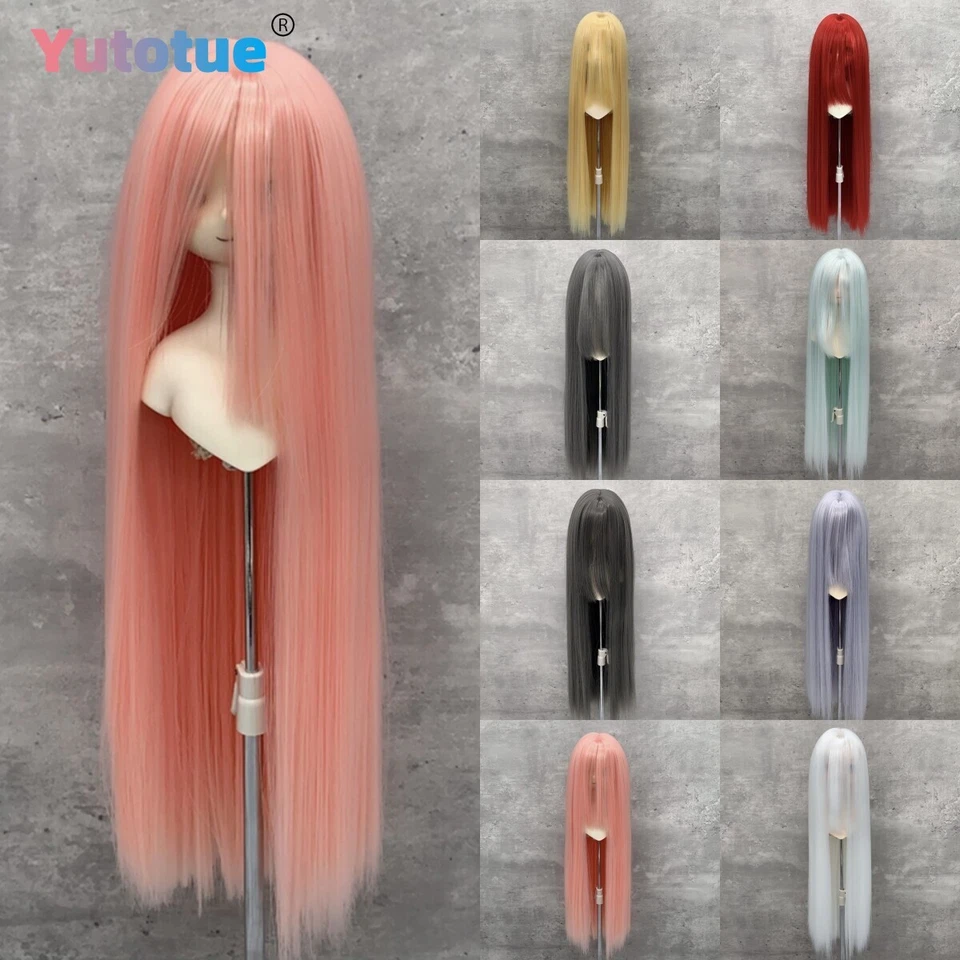 Muñecas Yutotue pelo liso con flequillo largo pelucas para muñeca 1/3 1/4 1/6 BJD SD hágalo usted mismo Foto 2 de 4