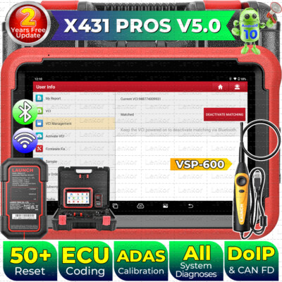 2024 Launch X431 PROS V5.0 Car Diagnostic Scanner Tool Bidirectional CANFD DOIP