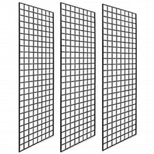 Pack of 3 Gridwall Panels 2x6 BLACK 