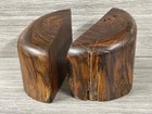 Bookends California Real Natural Wood Tree Souvenir Polished nice weight Vintage — photo 1