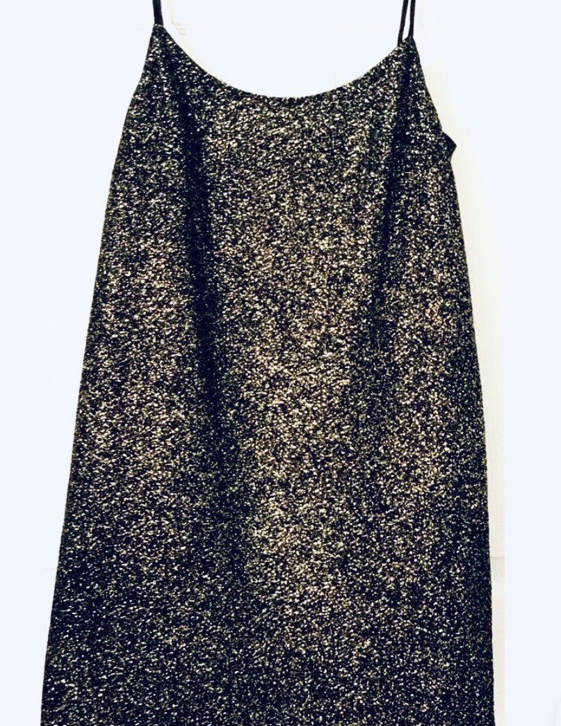 cece metallic dress CeCe Women's Metallic Print Ruffled Smocked Waist Midi Dress