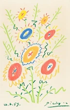 PABLO PICASSO : Flowers : Archival Art Print