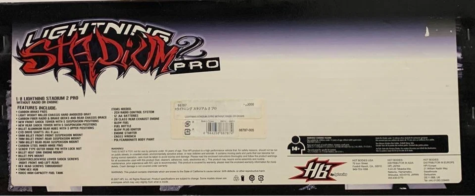 HPI RACING 1/8 LIGHTNING STADIUM 2 PRO RC Radio Control Kit NEW With Box F/S - Image 4 of 4