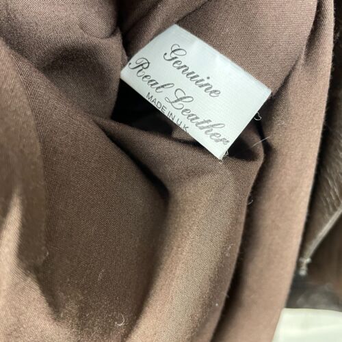 Vintage Reiss Brown Leather Jacket Mens Size UK XXL Brown Genuine Leather - Picture 6 of 8