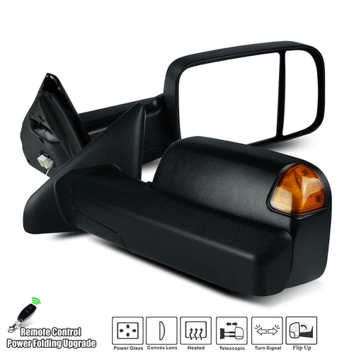 09-18 Ram 1500/2500/3500 Remote Control Power Folded Towing Mirrors/Amber Signal