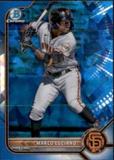 2022 BOWMAN DRAFT CHROME SAPPHIRE SAN FRANCISCO GIANTS MARCO LUCIANO #BDC-129