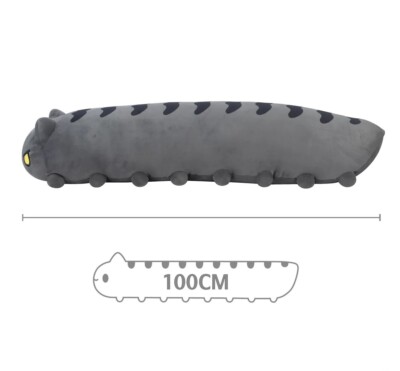Bugcat Capoo X 7-11 Black Capoo as Caterpillar Plush 100cm