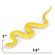 14" Realistic Lifelike Fake Golden Python Snake Scary Toy Prank Party Joke Prop