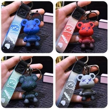 Cute Keychain Cartoon Resin Chameleon Bear Bag Pendant Car Keychain Pendant