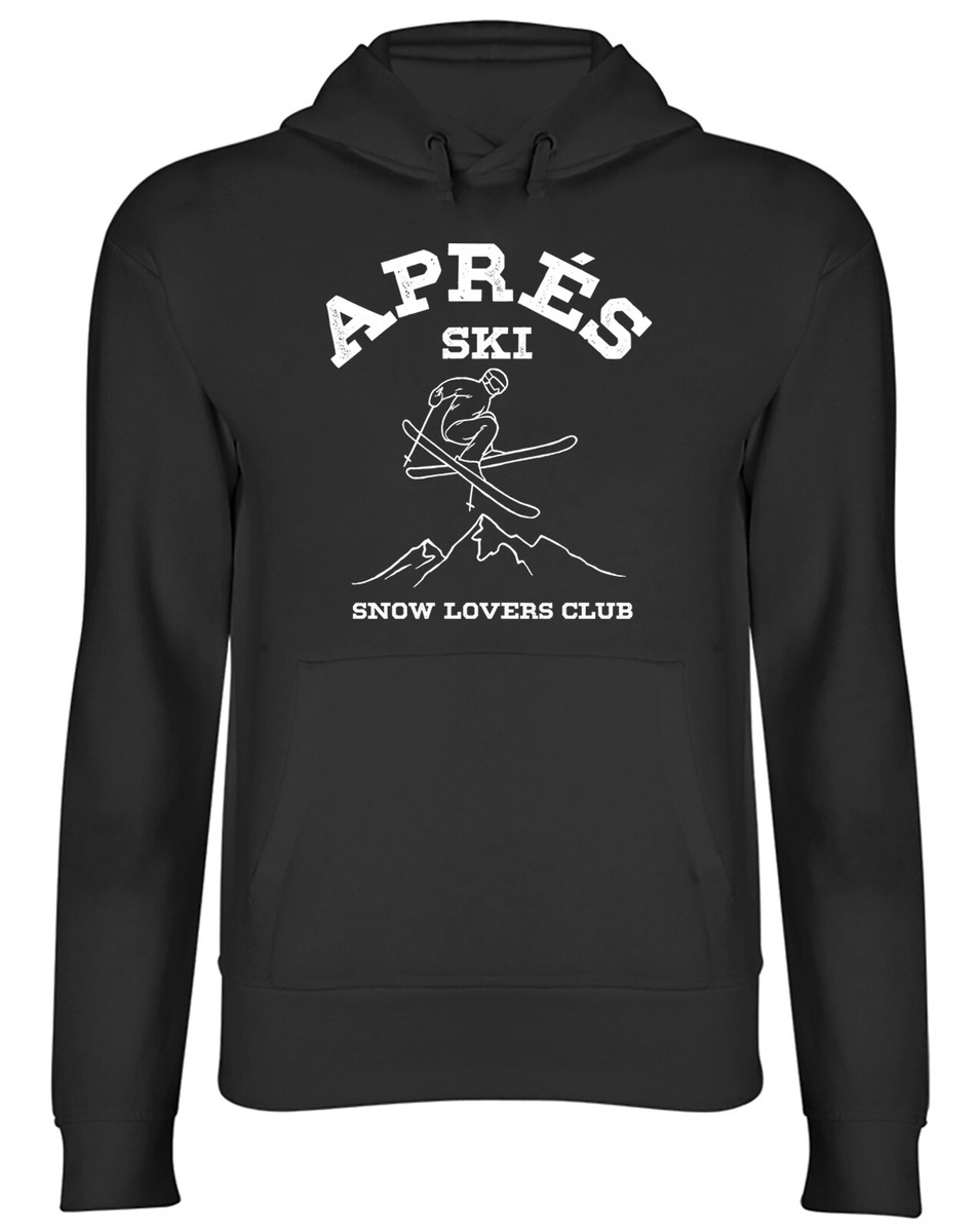 Apres Ski Hoodie Mens Womens Snow Lovers Club Skiing Top Gift