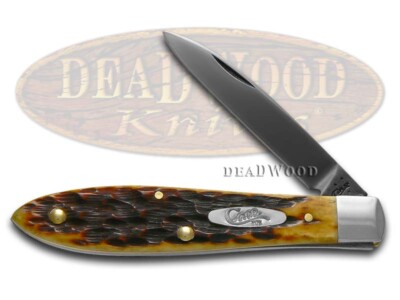Case xx Tear Drop Gent Knife Jigged Antique Bone PVD Stainless Pocket 49974