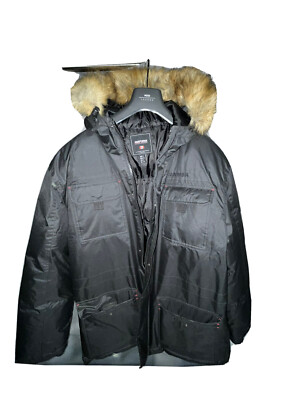Men's ANAPURNA Parka Jacket Winter Warm Detachable Fur Coat Zip Up