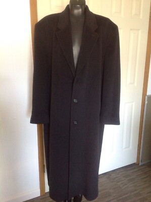 Allyn Saint George Black Double Breasted Cashmere Blend Heavy