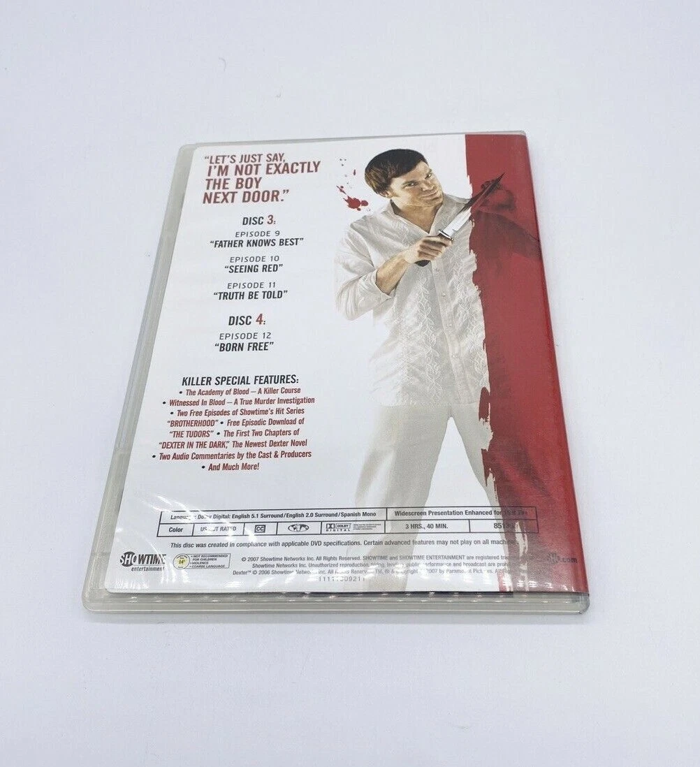 Dexter Season 1 DVD Discs 3 4 Episodes 9 12 Special Features