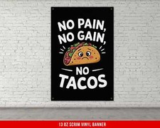 No Pain No Gain Banner - Motivational Home Gym Wall Art