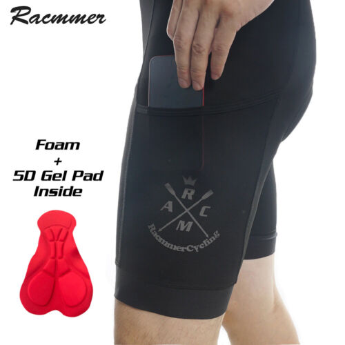 Racmmer Cargo Bibshorts Roadbike Shorts With Gel Pad Cushion Pad With Pockets 