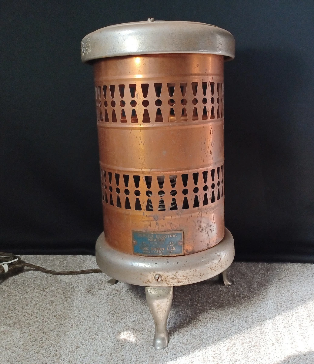 Vintage Sears Roebuck Duplex Electric Heater, Copper, 18u0026#034; Tall | eBay