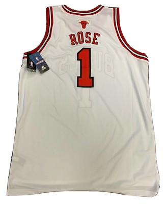 white derrick rose bulls jersey
