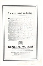 Vintage print auto car ad General Motors essential industry Clyde Mallory Lines