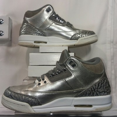Nike Air Jordan 3 Retro Prem HC, AA1243-020, Metallic Silver, Girl's Size  6.5Y | eBay
