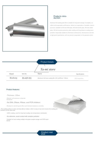 100 pezzi BS-ASF-001 BS-ASF-002 BS-ASF-003 foglio di alluminio pellicola termosaldante YA0240-S - Foto 7 di 9