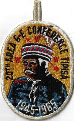 Tipisa 1945-1965 20th Area 6-E Conference WHT Bdr. [MX-10269]