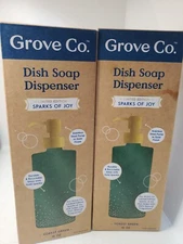 Grove Co. Dish Soap Dispenser Limited Edition Sparks of Joy Forest Green(2pack) 