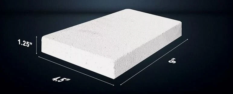 Juego de 12 ladrillos cortafuegos aislantes 9x4,5x1,25 IFB 2300F para estufa de leña Foto 2 de 2