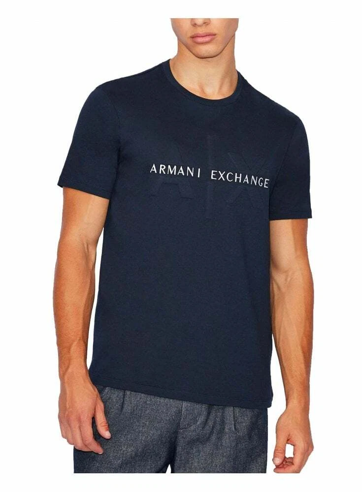 Armani exchange navy blue shirt clearance