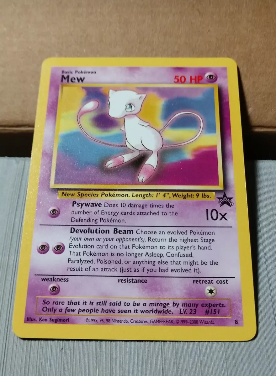 Pokemon Mew Promo Card Black Star #8 - MINT CONDITION