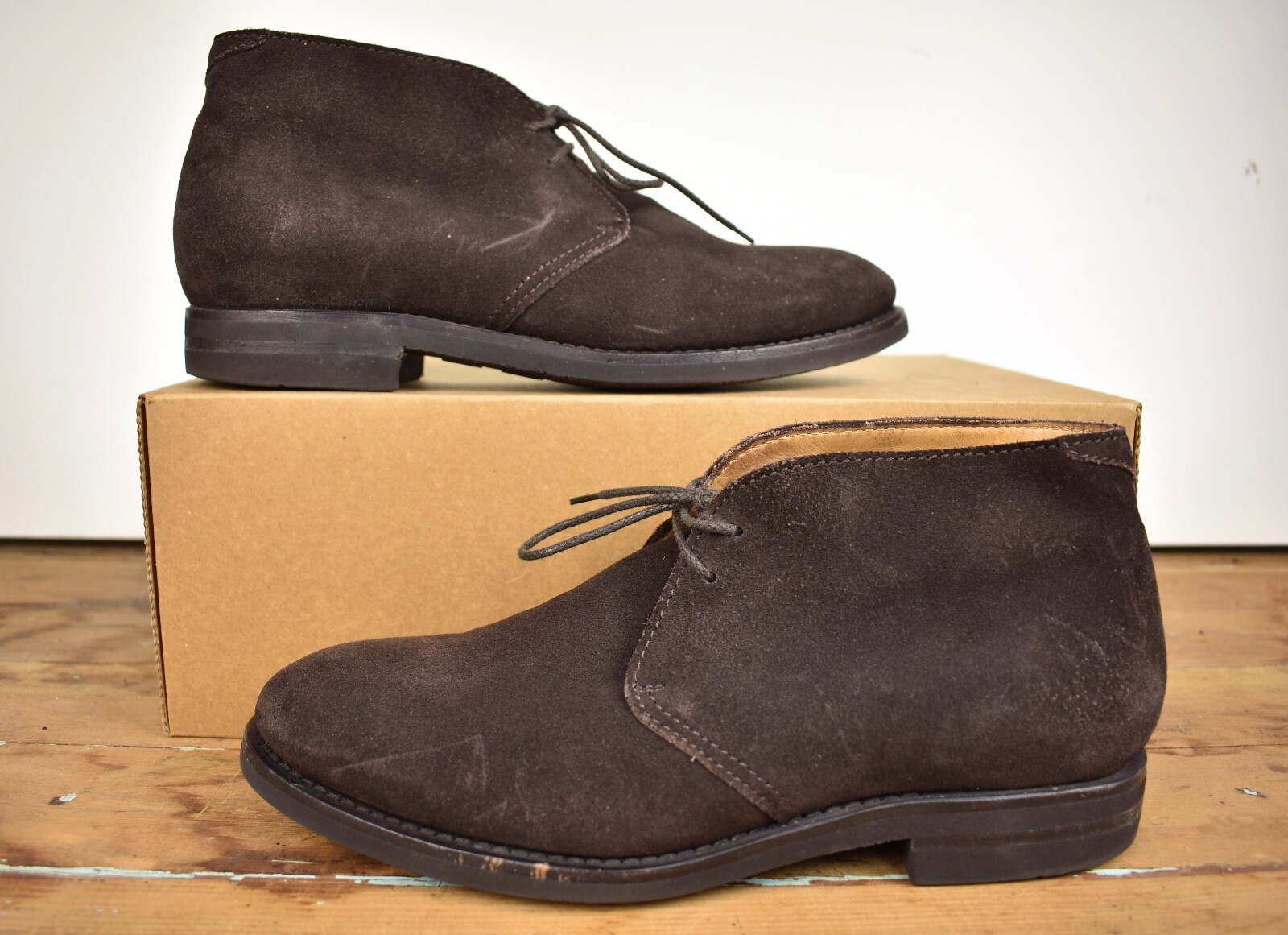 Brunello Cucinelli Solid Brown Suede Plain Toe Ch… - image 2