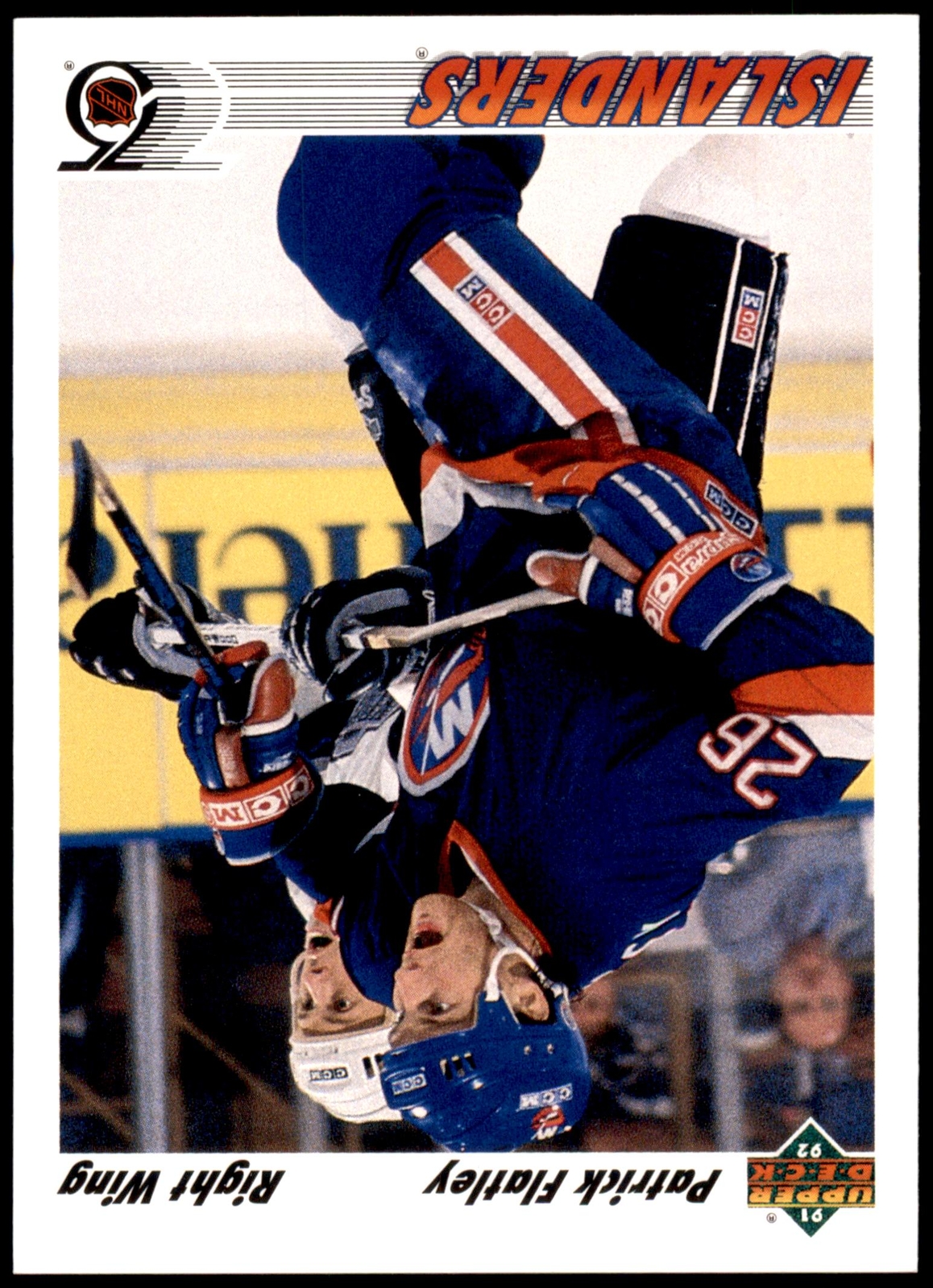 Patrick Flatley #226b 1991-92 Upper Deck
