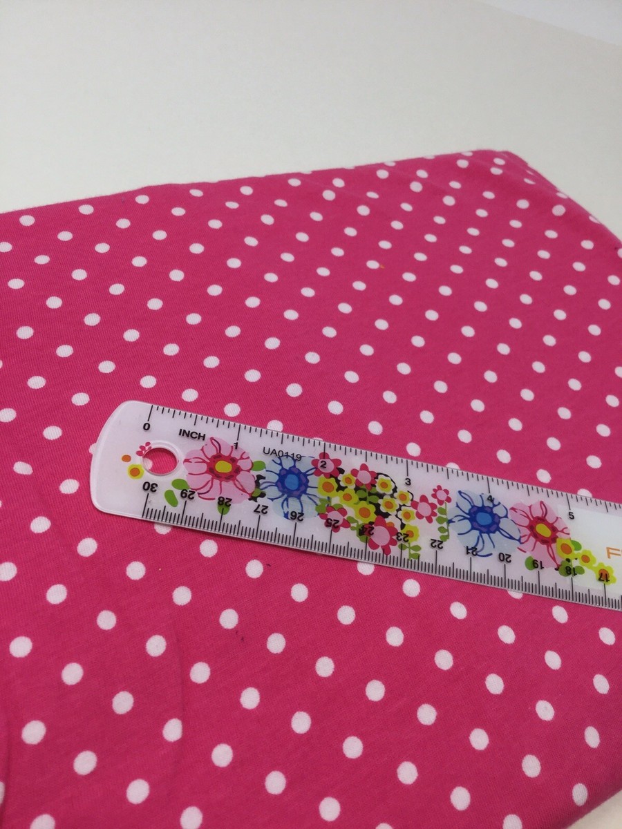 Pink Polka Dot T Shirt Fabric 1 Yard X 60 Inches Wide Hancock F25