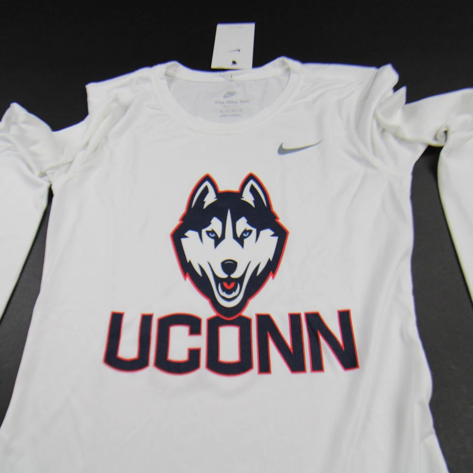UConn Huskies Nike Dri-Fit Long Sleeve Shirt Women's White New - Image 2 of 4