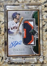 🧈 Gold-Framed Kyle Tucker Patch On-Card Auto /5 🧈 2023 Transcendent TCPA-KT
