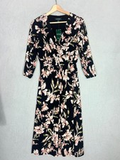 Lauren Ralph Lauren, Women's Black Floral Long Dress, Size UK 6 - Brand New