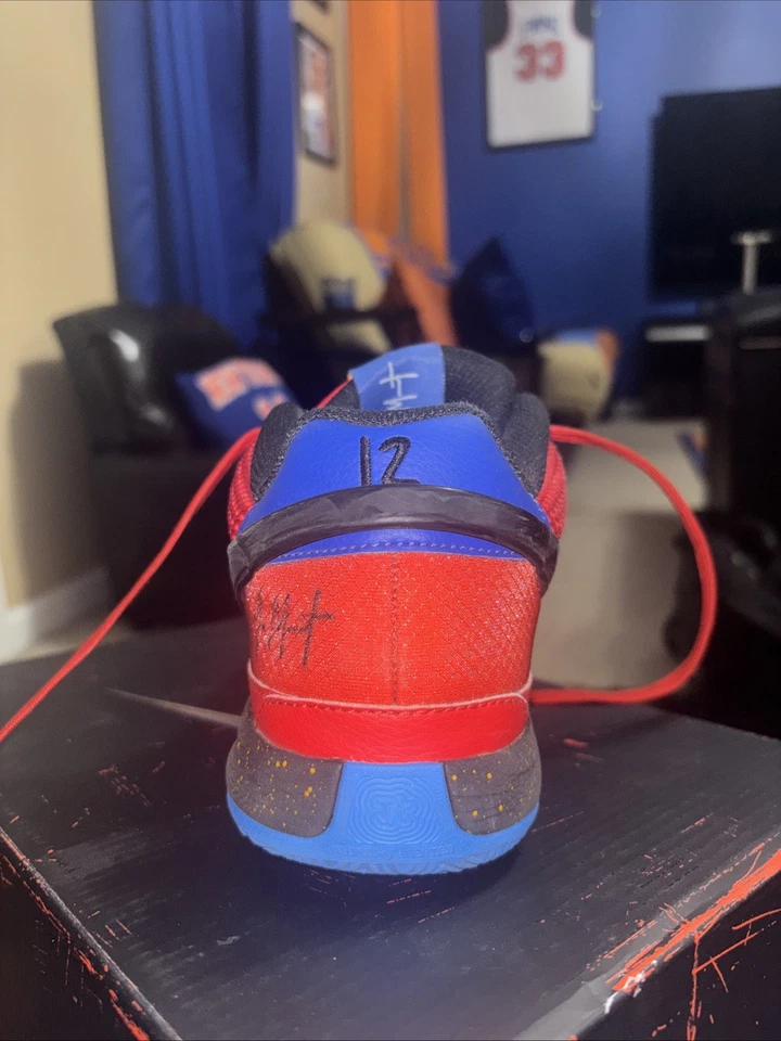 Tênis de basquete masculino Nike Ja 1 Hunger tamanho 7.5 azul e vermelho DR8785 - Imagem 4 de 4