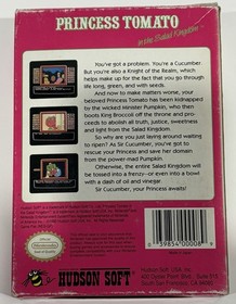 NES Nintendo Princess Tomato Hudson Soft BOX ONLY NO CARTRIDGE Rare Game