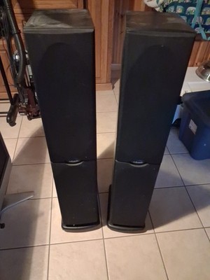 Polk Audio RT 1000I Tower Powered Speakers  PAIR w/ Powered Subwoofers & Stands