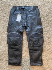 PROTO Mens Leather Motorbike Motorcycle Trousers UK 42"-43" Waist 28" leg (54)