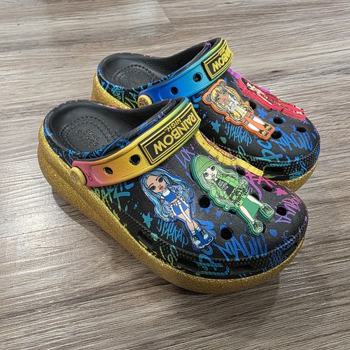 Kids Crocs Rainbow High Cutie Crush Clogs Colorful Glitter size J 1
