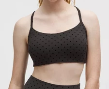 LULULEMON FLOW Y BRA C/D CUP EVOLVE NULU~POLKA FLOCK BLACK~XXS~XS~S~M~L~XL~NWT