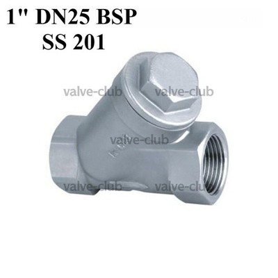 1'' DN25 BSP Stainless Steel 201 Strainer Booster Pump Inline Y Filter 80 Mesh 